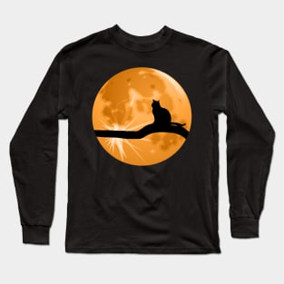 The Cat And The Moon Long Sleeve T-Shirt